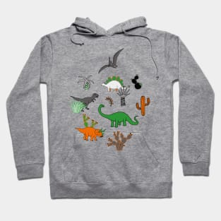 Dinosaur Desert - fun dinosaurs by Cecca Designs Hoodie